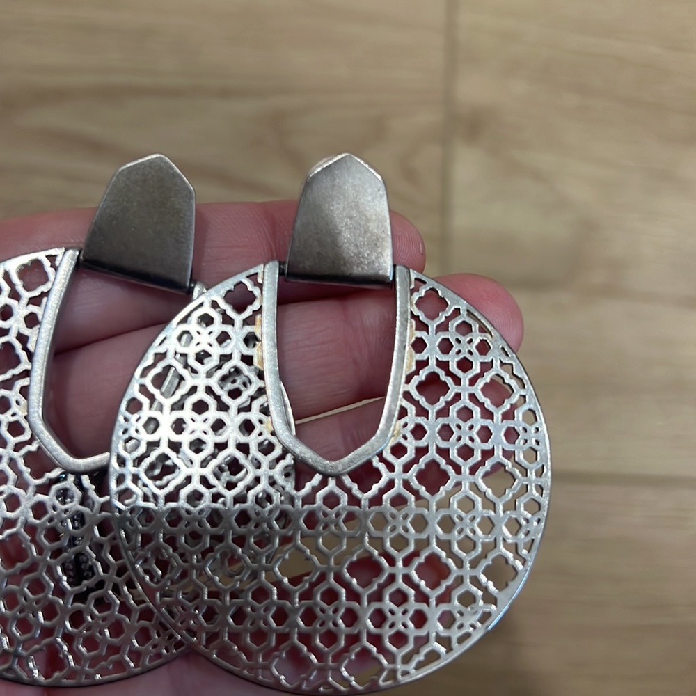 Silver Kendra Scott Statement Earrings - image 3